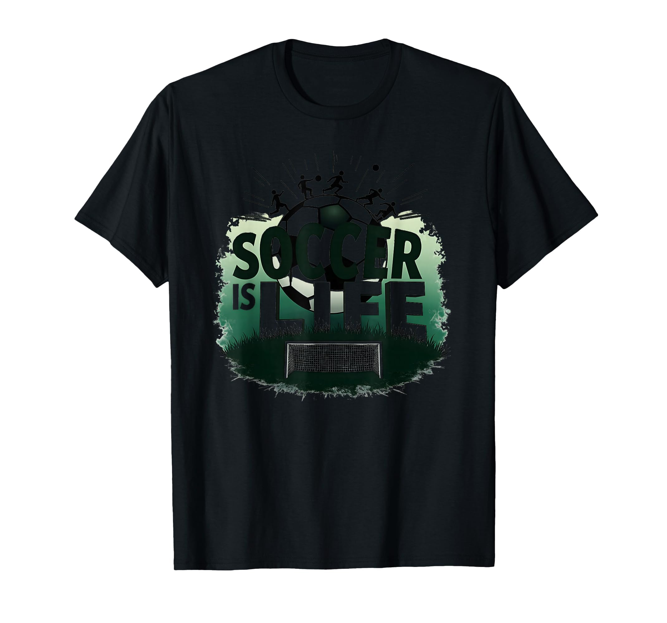 Soccer Is Life Inspiring Football T-Shirt - Custom Art Print for Adults