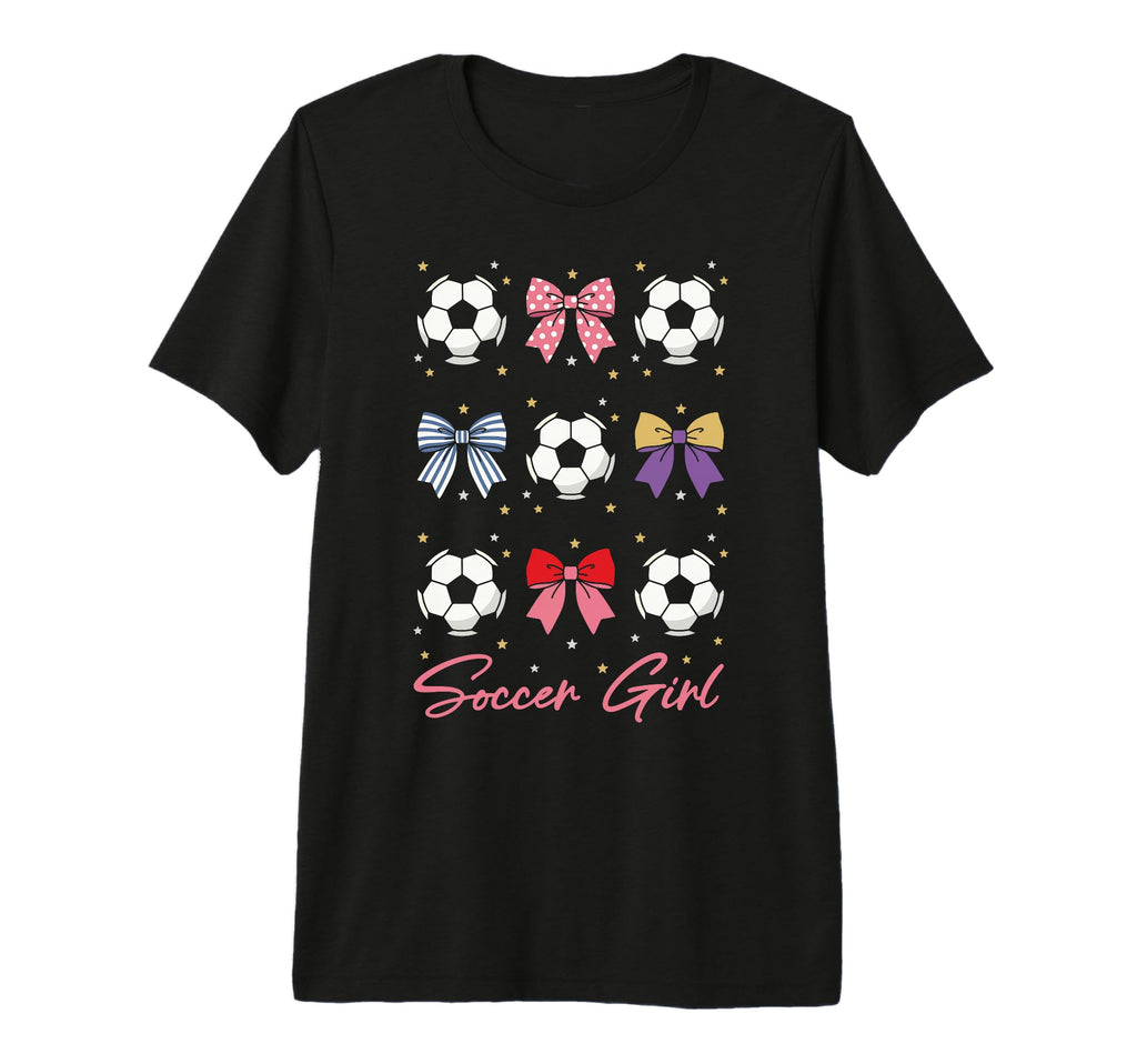 Soccer Bow Soccer Tri Blend T-Shirt - Minimalist Print for Adults
