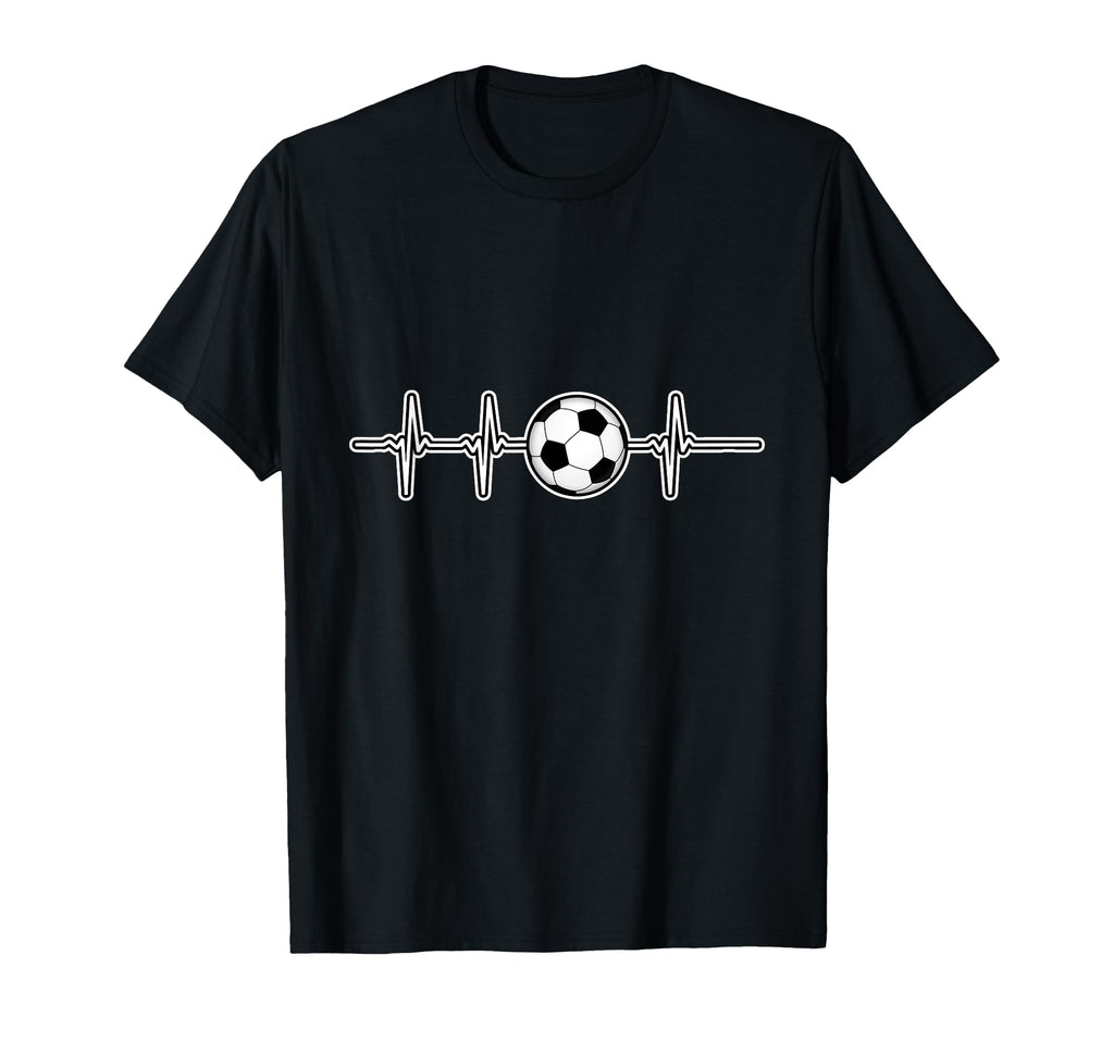 Soccer Football Lover Heartbeat Coach T-Shirt - Trendy Graphic Unisex