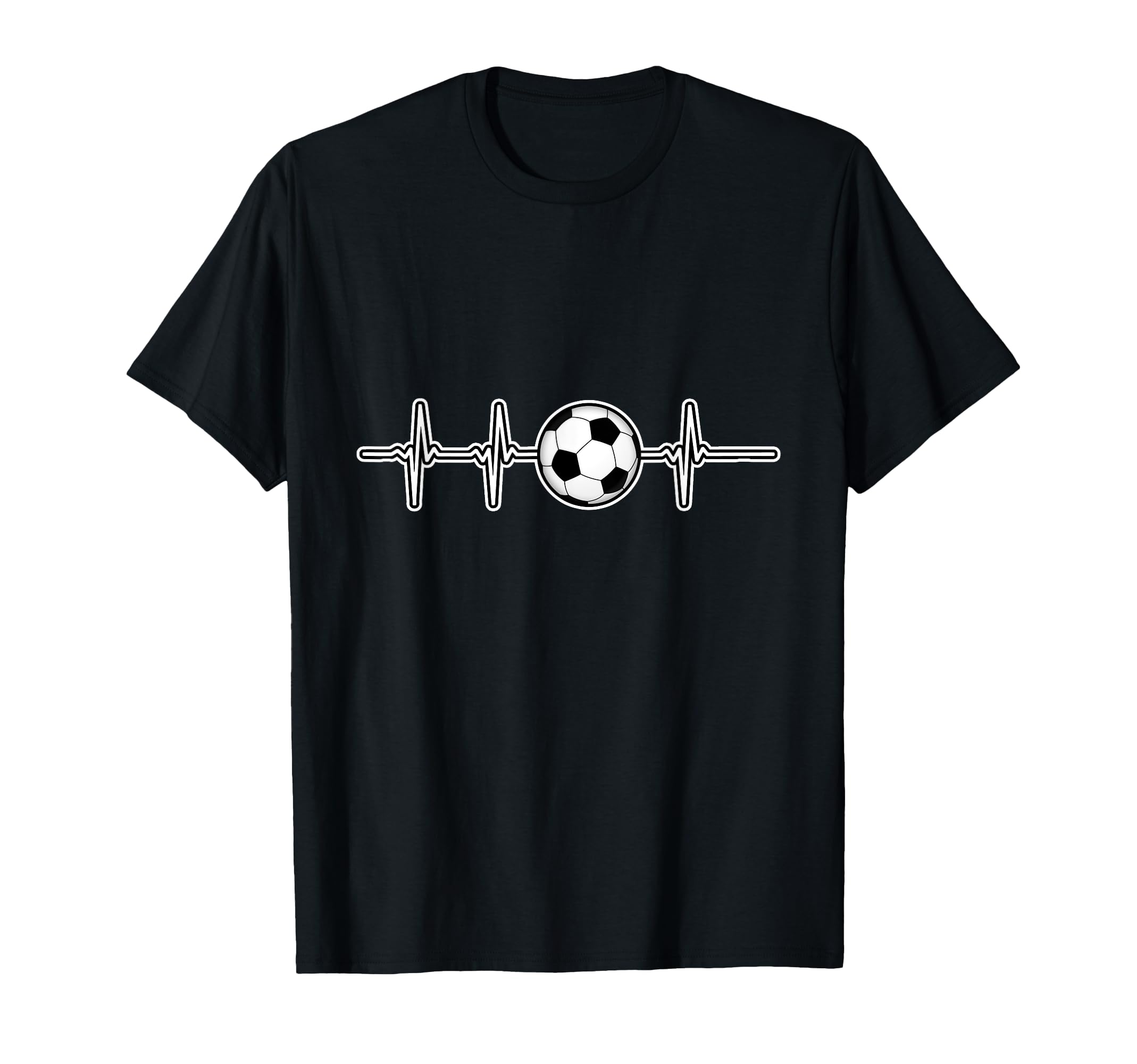 Soccer Football Lover Heartbeat Coach T-Shirt - Trendy Graphic Unisex