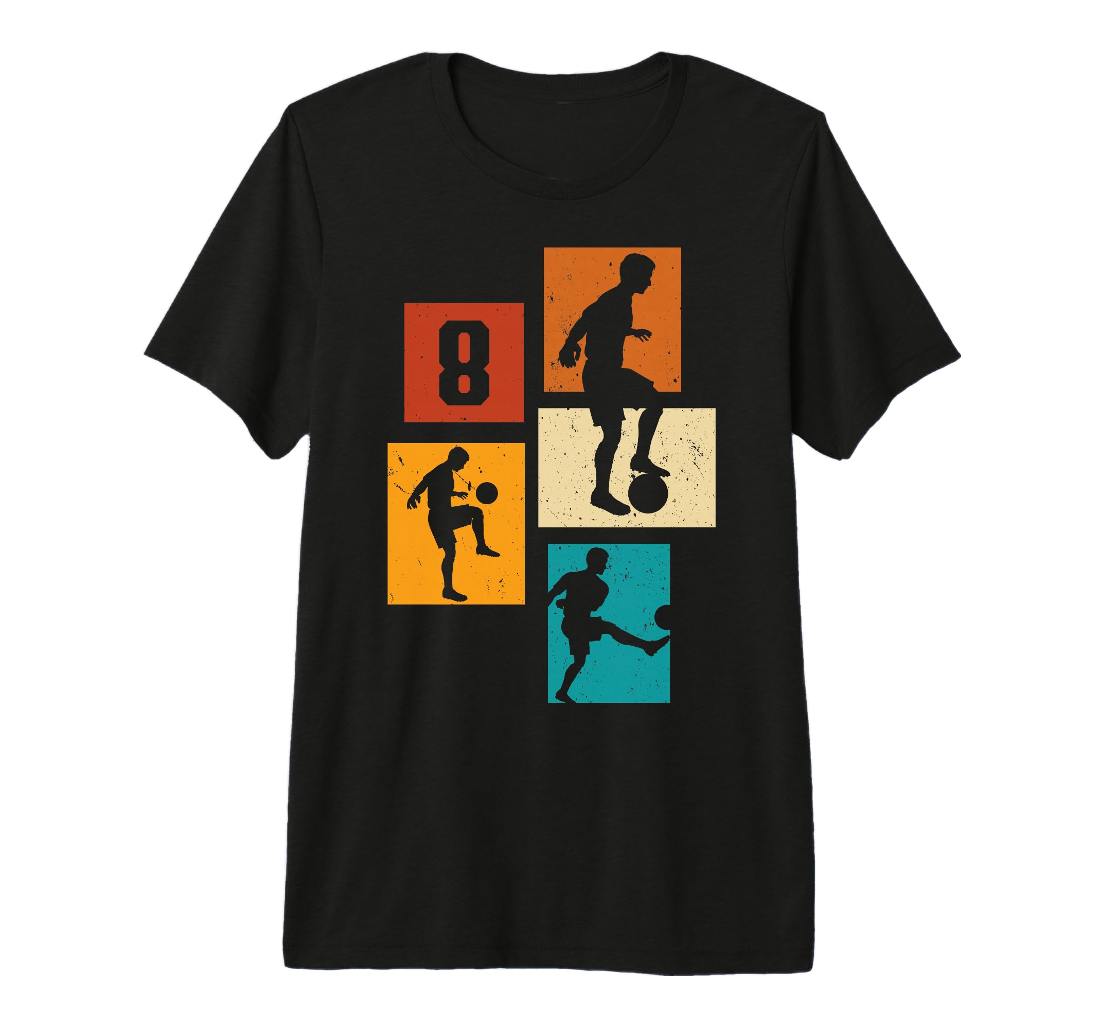 8Th Birthday Soccer Player Football 8 T-Shirt - Graphic Print for Adults