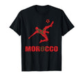 Morocco Football Soccer Game Player Fan T-Shirt - Minimalist Print Unisex