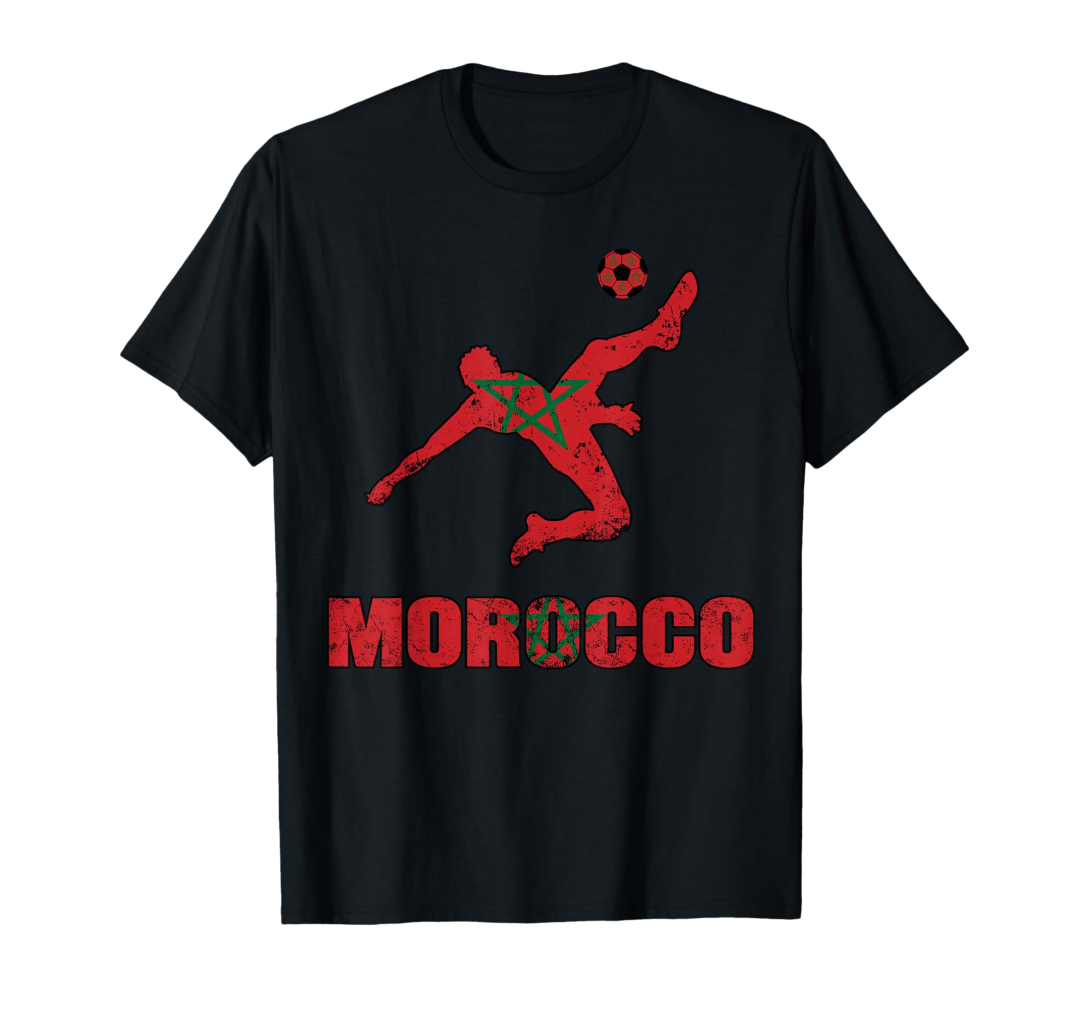 Morocco Football Soccer Game Player Fan T-Shirt - Minimalist Print Unisex