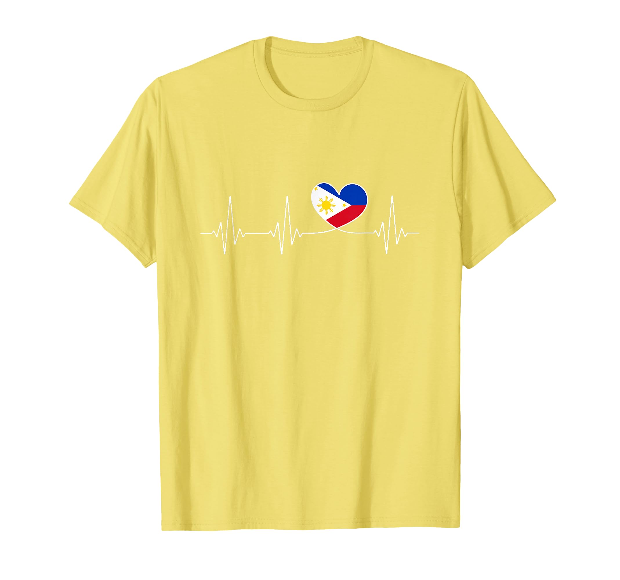 Philippines Love Filipino Flag Heart T-Shirt - Trendy Graphic for Adults