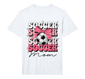 Groovy Soccer Mom Mother Coquette Bow T-Shirt - Streetwear Style Unisex
