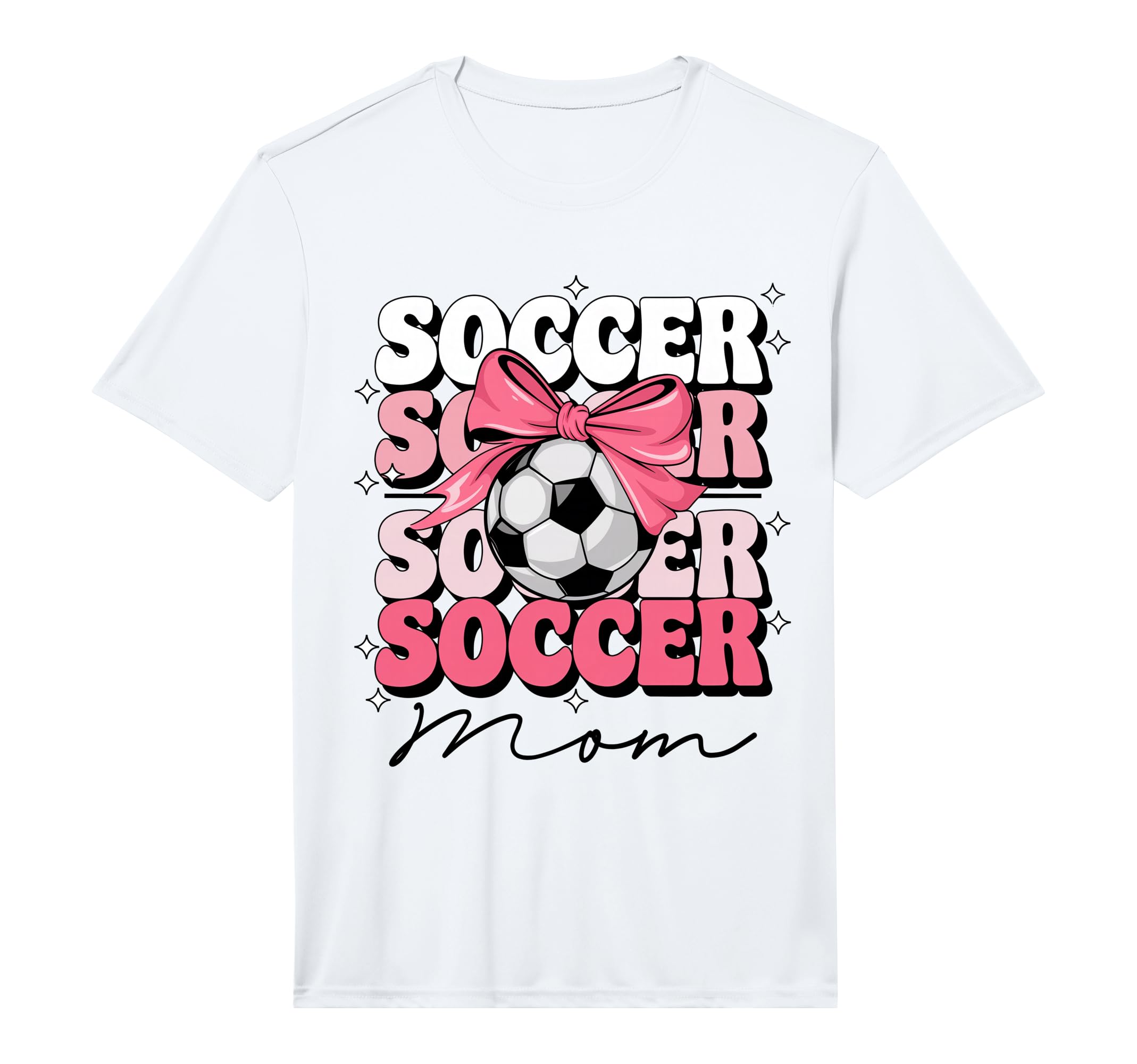 Groovy Soccer Mom Mother Coquette Bow T-Shirt - Streetwear Style Unisex