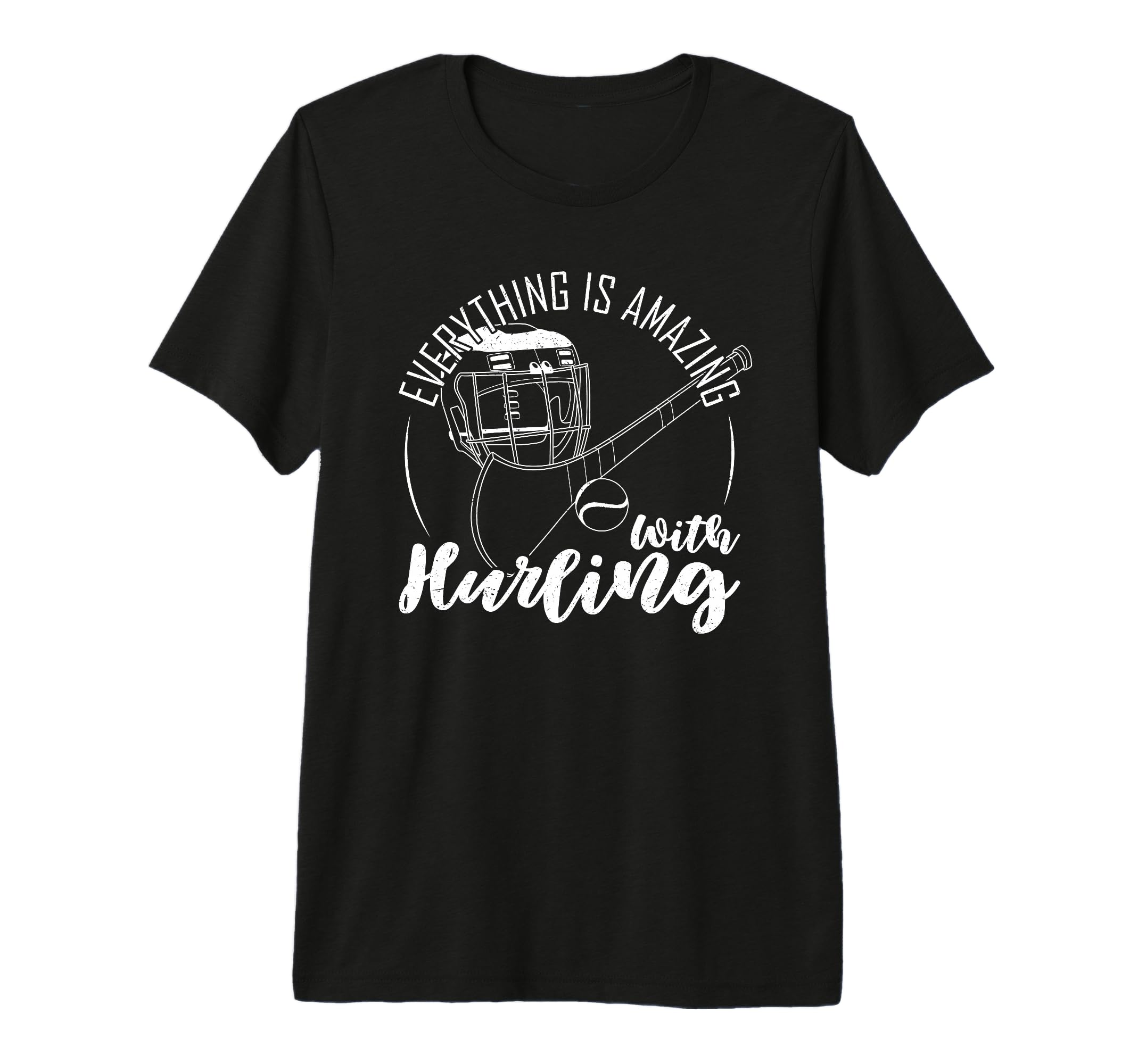 Hurling Helmet Athletic Goalkeeper T-Shirt - Minimalist Print for Adults