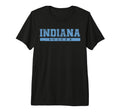 Indiana Soccer Sky Blue Text Tri Blend T-Shirt - Unique Graphic Unisex