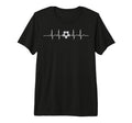 Heartbeat Soccer Player Ball Soccer T-Shirt - Graphic Print for Adults