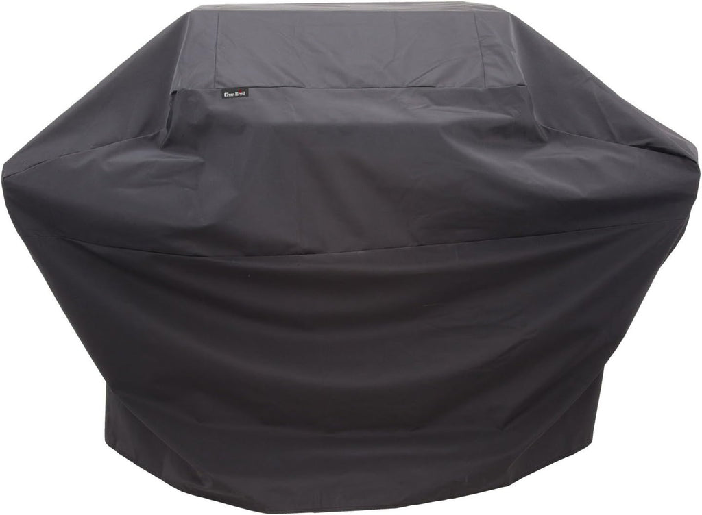 Char-Broil 3-4 Burner Grill Cover + SAFER Nylon Bristle Grill Brush Bundle