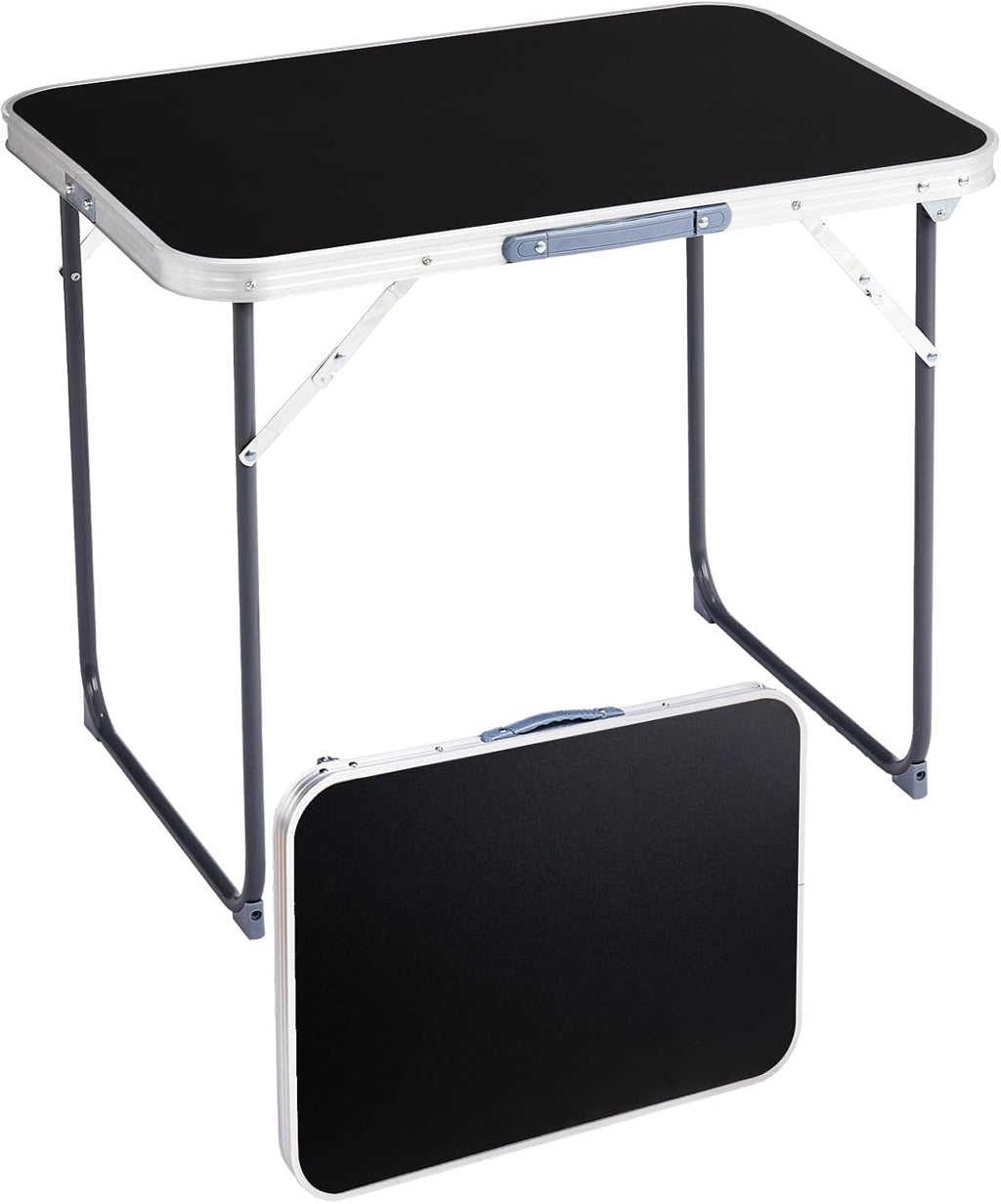 Outvita 2.3ft Portable Folding Camping Table, Outdoor Waterproof Picnic Table, Aluminum Lightweight Suitcase Foldable Table for Picnic BBQ Beach Dining