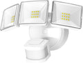 OREiN 3500LM/26W Flood Lights Outdoor, 240°/40FT Motion Sensor Outdoor Lights Dusk to Dawn Security Lights IP65 Waterproof 3 Modes for Outside 3500SQ.FT Front Door, Garage, White (Hardwired)
