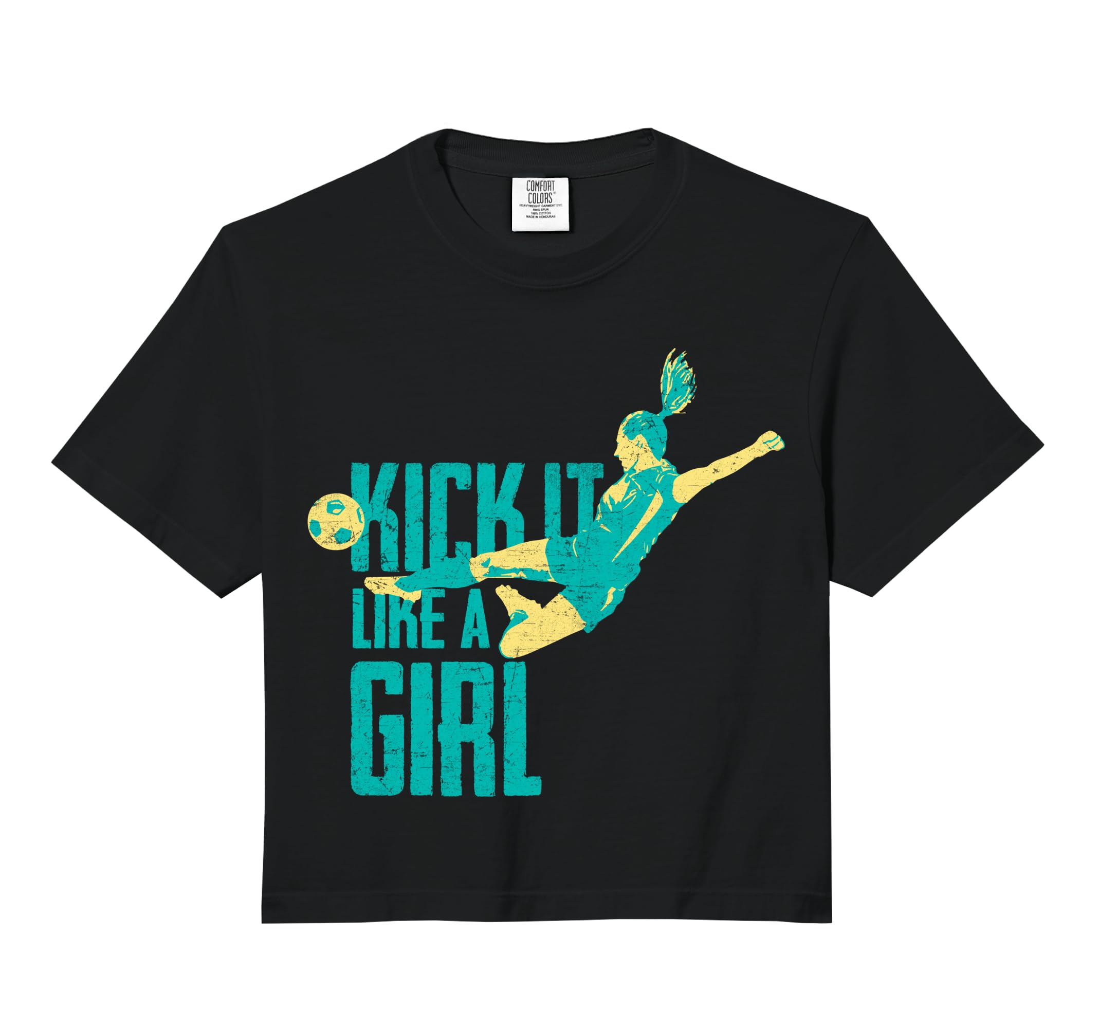 Kick It Like Womens And Soccer Comfort T-Shirt - Trendy Graphic Unisex
