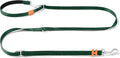 HOWGO 8-in-1 Multifunctional Hands Free Dog Training Leash with Padded Handle, 8.5 FT Nylon Adjustable Length, Lightweight Aviation Aluminum, Crossbody Waist Leash for Puppy Medium Large Dogs (Green)