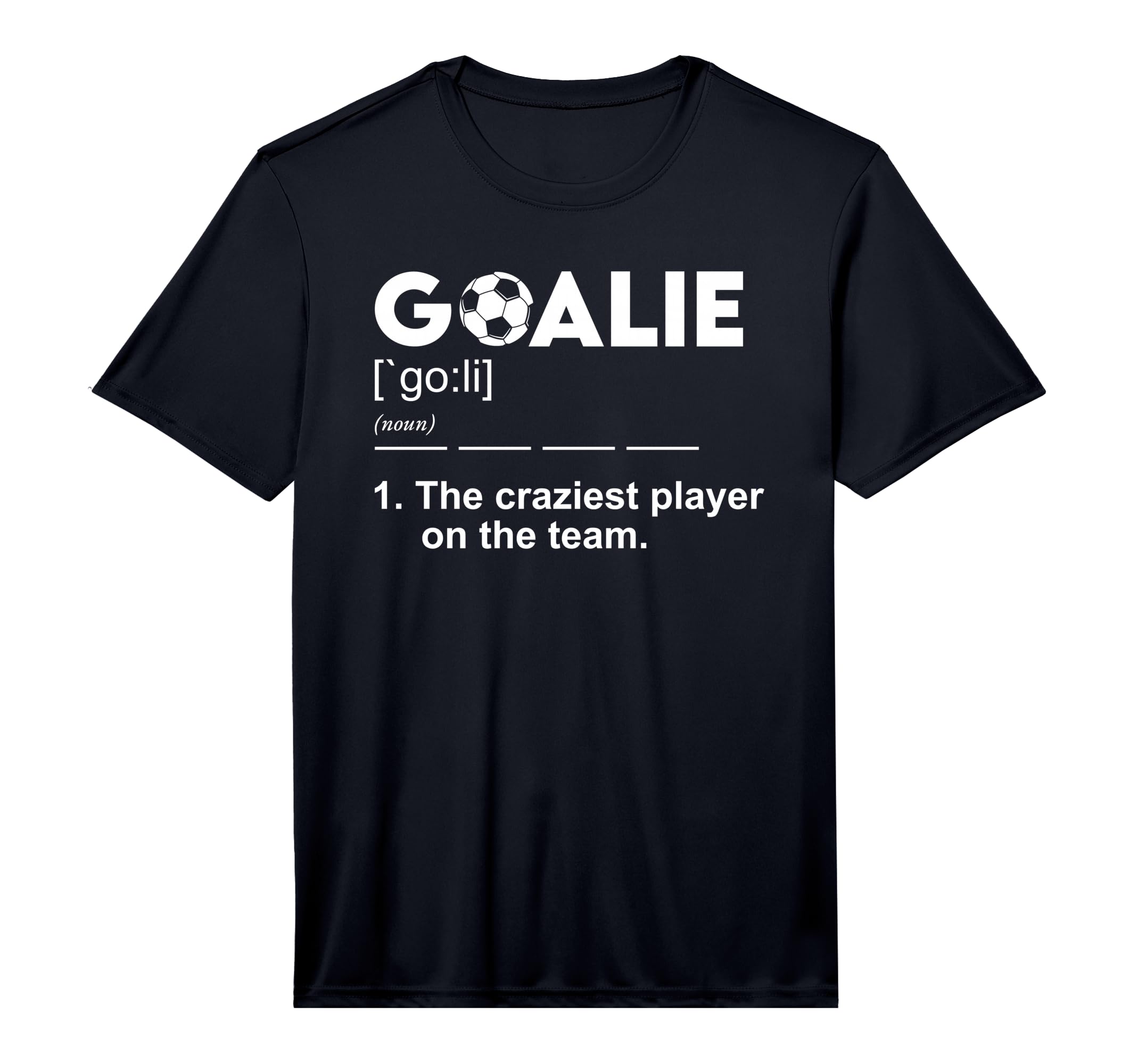 Goalie Definition Soccer Goalkeeper T-Shirt - Minimalist Print for Adults