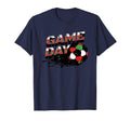 Soccer Game Day Splatter Red Green Soccer T-Shirt - Unique Graphic Unisex