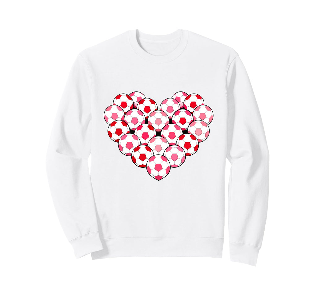 Heart Shaped Soccer Ball Artwork Sweatshirt - Unique Graphic Unisex
