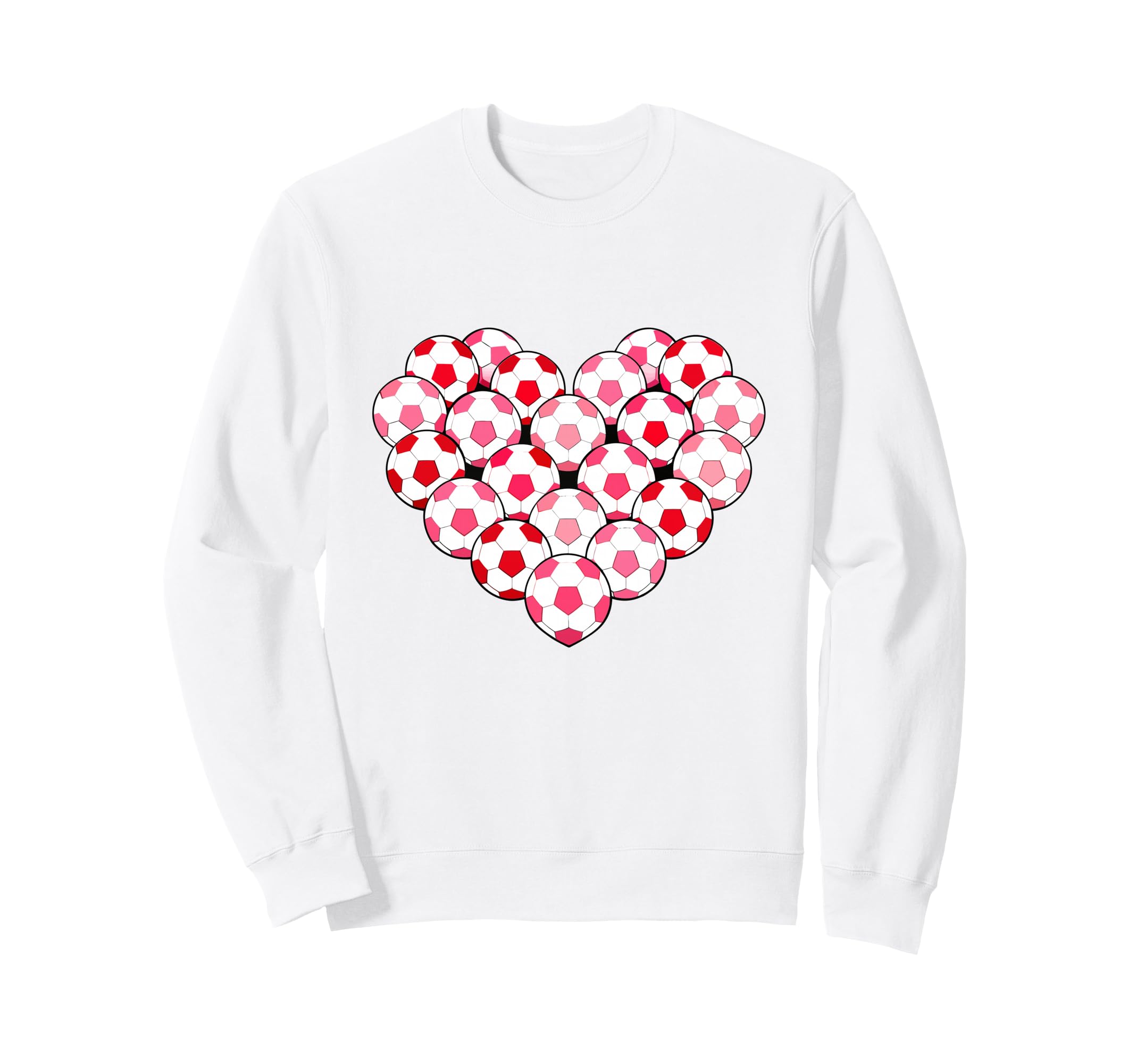 Heart Shaped Soccer Ball Artwork Sweatshirt - Unique Graphic Unisex