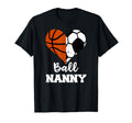 Ball Nanny Heart Funny Soccer T-Shirt - Streetwear Style for Adults