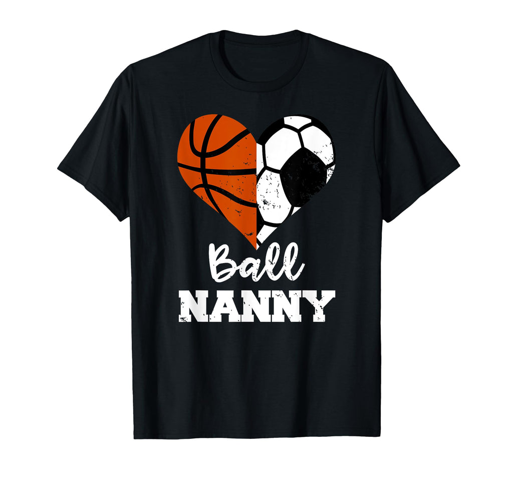 Ball Nanny Heart Funny Soccer T-Shirt - Unique Graphic for Adults