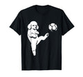 Soccer Poodle Kicking Ball Funny Dog T-Shirt - Streetwear Style for Adults