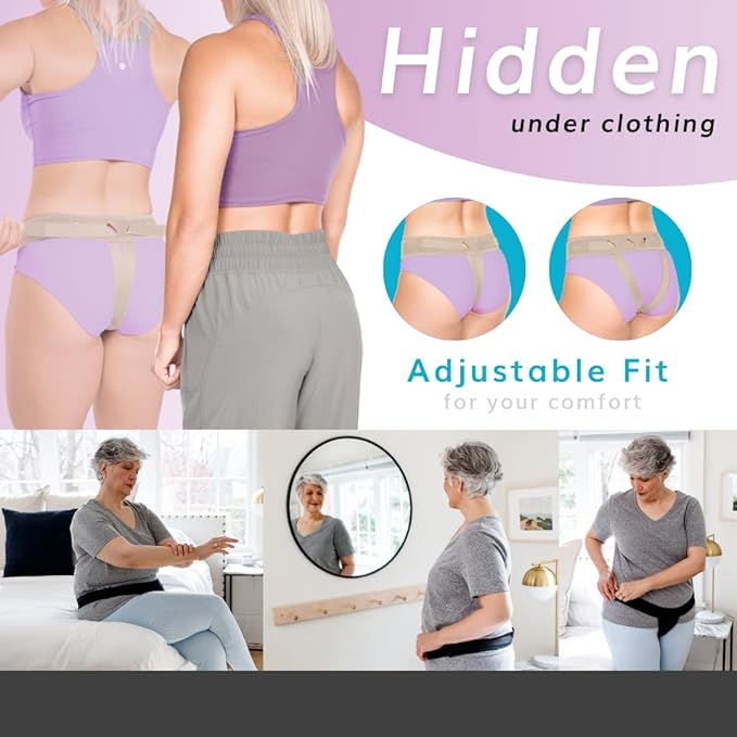 BraceAbility Pelvic Pro - Patented Prolapsed Uterus Support Belt - Women's Brace for Treating Dropped Bladder, Uterine Prolapse, Vulvar Varicosities, Postpartum and Symphysis Pubis Dysfunction (S)