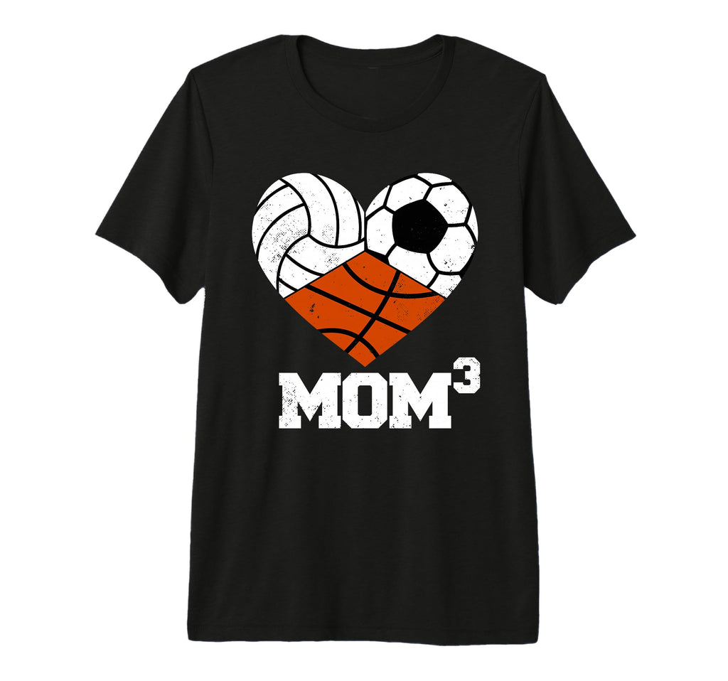 Mom Cubed Mom3 Mom Three Volleyball T-Shirt - Aesthetic Graphic for Adults