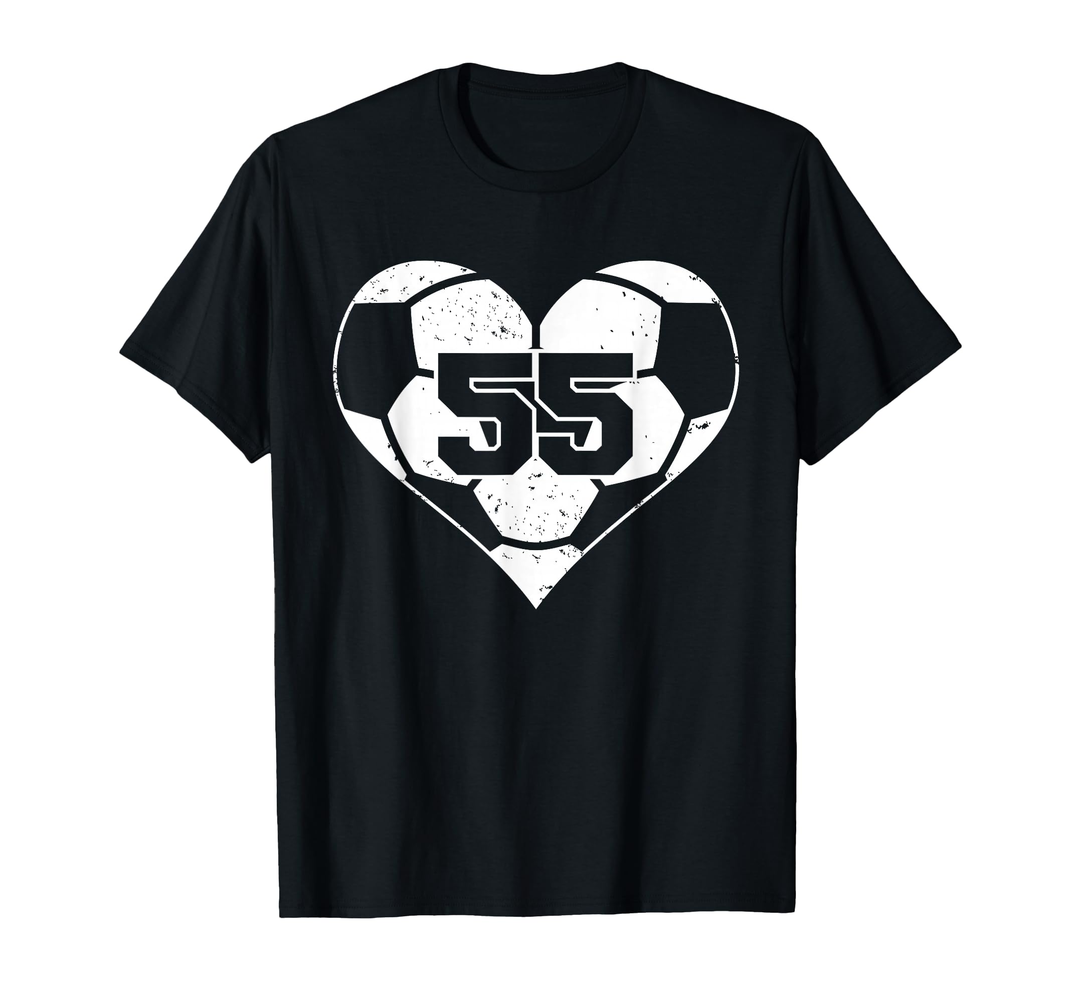 Soccer Heart Number 55 Jersey Sports T-Shirt - Novelty Apparel Men Women