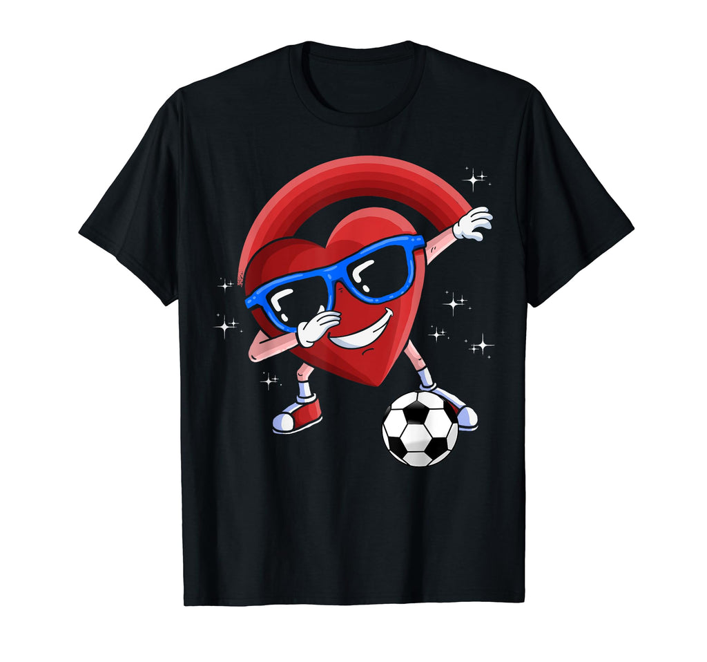 Dabbing Heart Dab Valentines Day T-Shirt - Minimalist Print Men Women