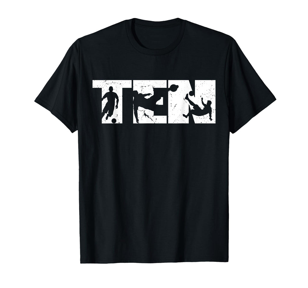 10Th Birthday Soccer 10 Years Old T-Shirt - Casual Everyday Wear Men Women