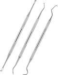 Hotop 3 Pieces Dog Dental Tooth Scaler and Scraper Stainless Double Headed Tarter Removing Tool Scraper Pet Teeth Cleaning Tools for Dog and Cat (Silver)