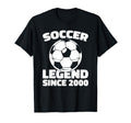 Born 2000 Soccer Player Sports Team T-Shirt - Fun Novelty Design Unisex
