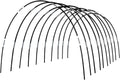 Greenhouse Hoops Grow Tunnel, 10 Sets of 7FT Garden Hoops for Raised Beds, Rust-Proof Fiberglass Frame for Garden Netting, Greenhouse Kit, Plant Shade Cloth, Plant Row Cover, 50 pcs