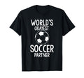 Worlds Okayest Soccer Partner Funny T-Shirt - Fun Novelty Design Unisex