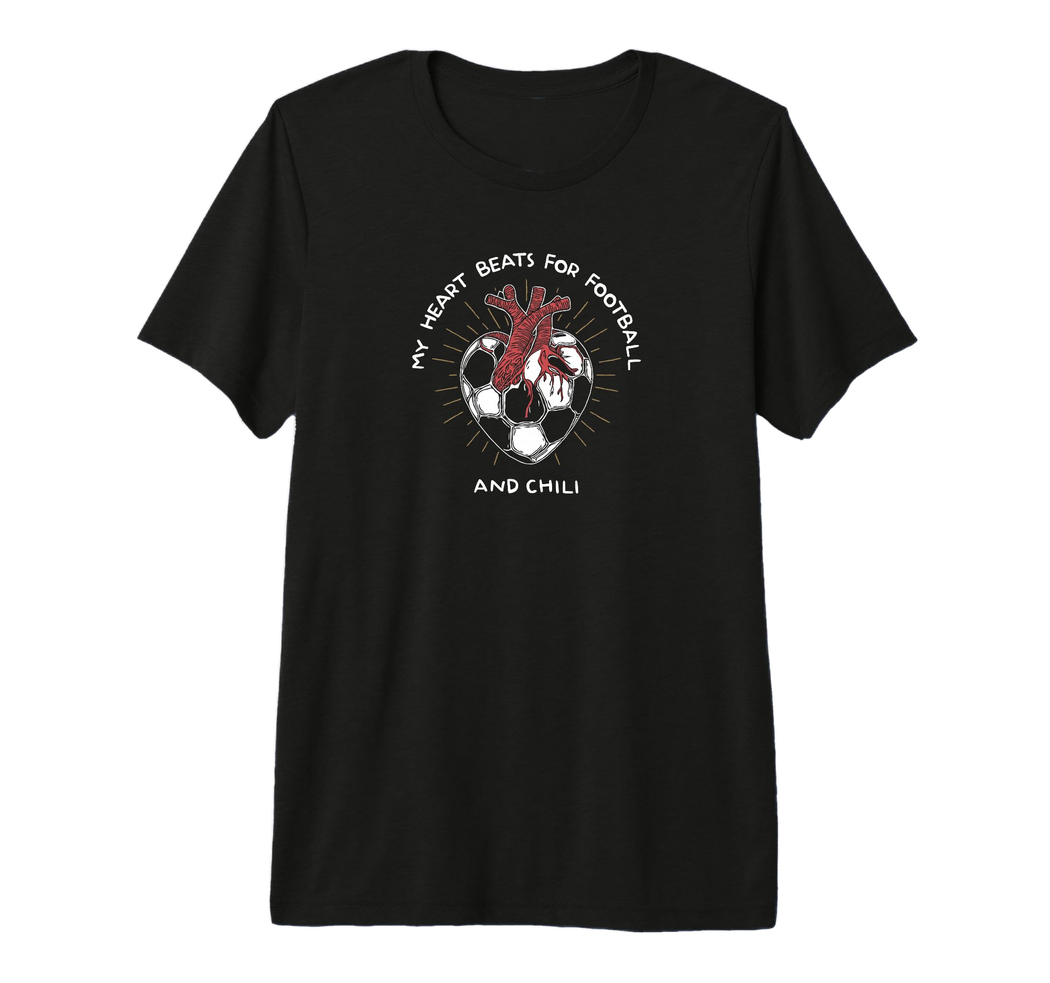 My Heart Beats Football And T-Shirt - Casual Everyday Wear for Adults