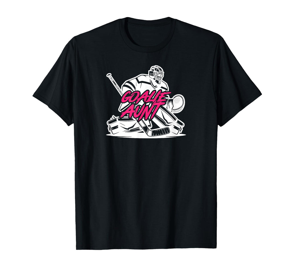 Ice Hockey Goalie Aunt Hockey Keeper T-Shirt - Minimalist Print Unisex
