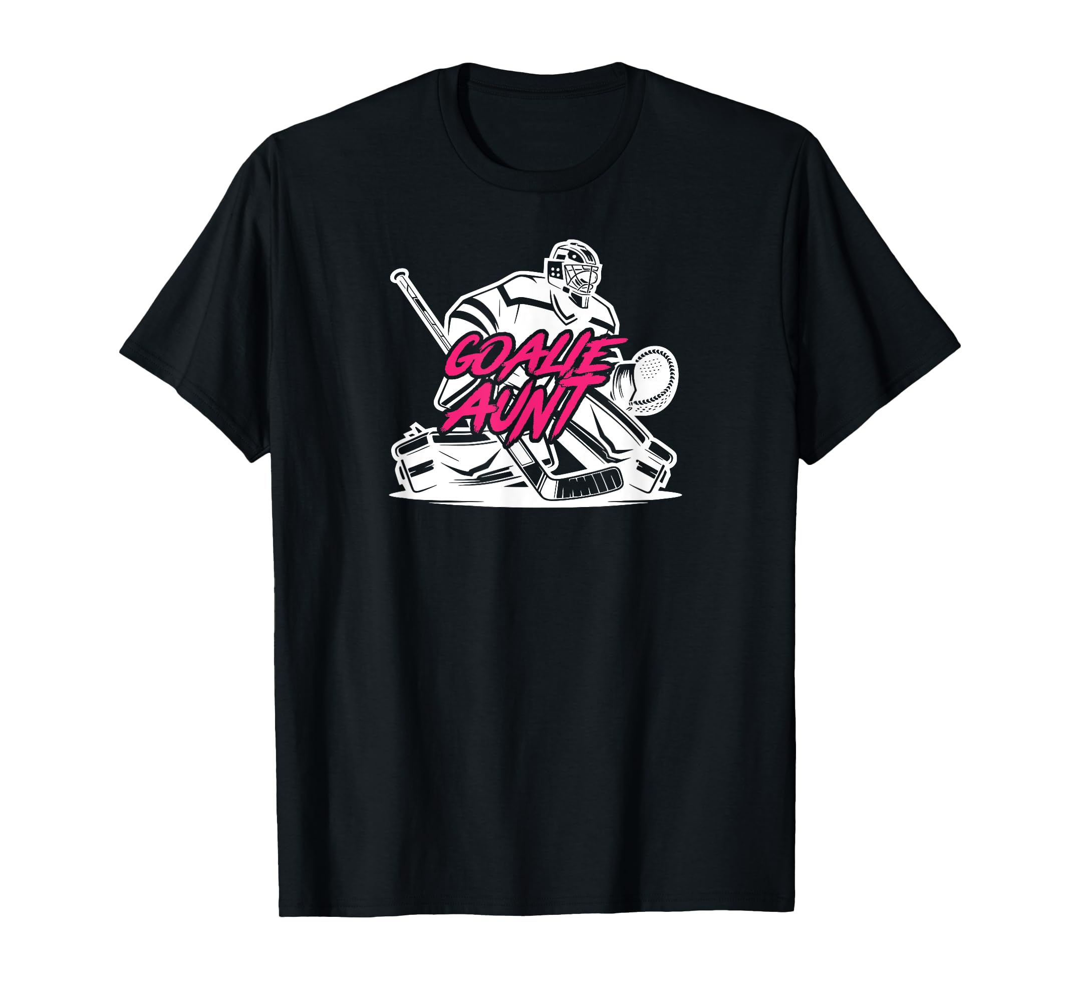 Ice Hockey Goalie Aunt Hockey Keeper T-Shirt - Minimalist Print Unisex