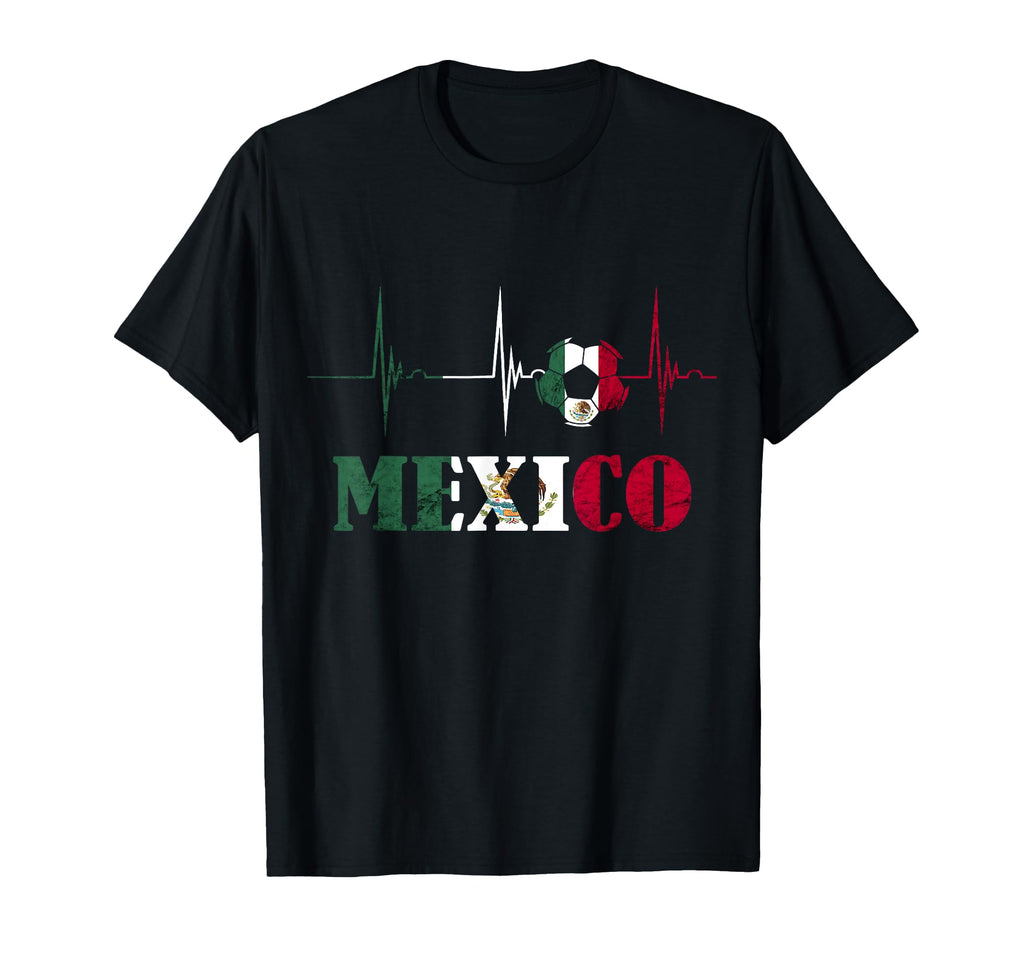 Mexico Heartbeat Ekg Pulse Ball Mexico T-Shirt - Graphic Print Men Women