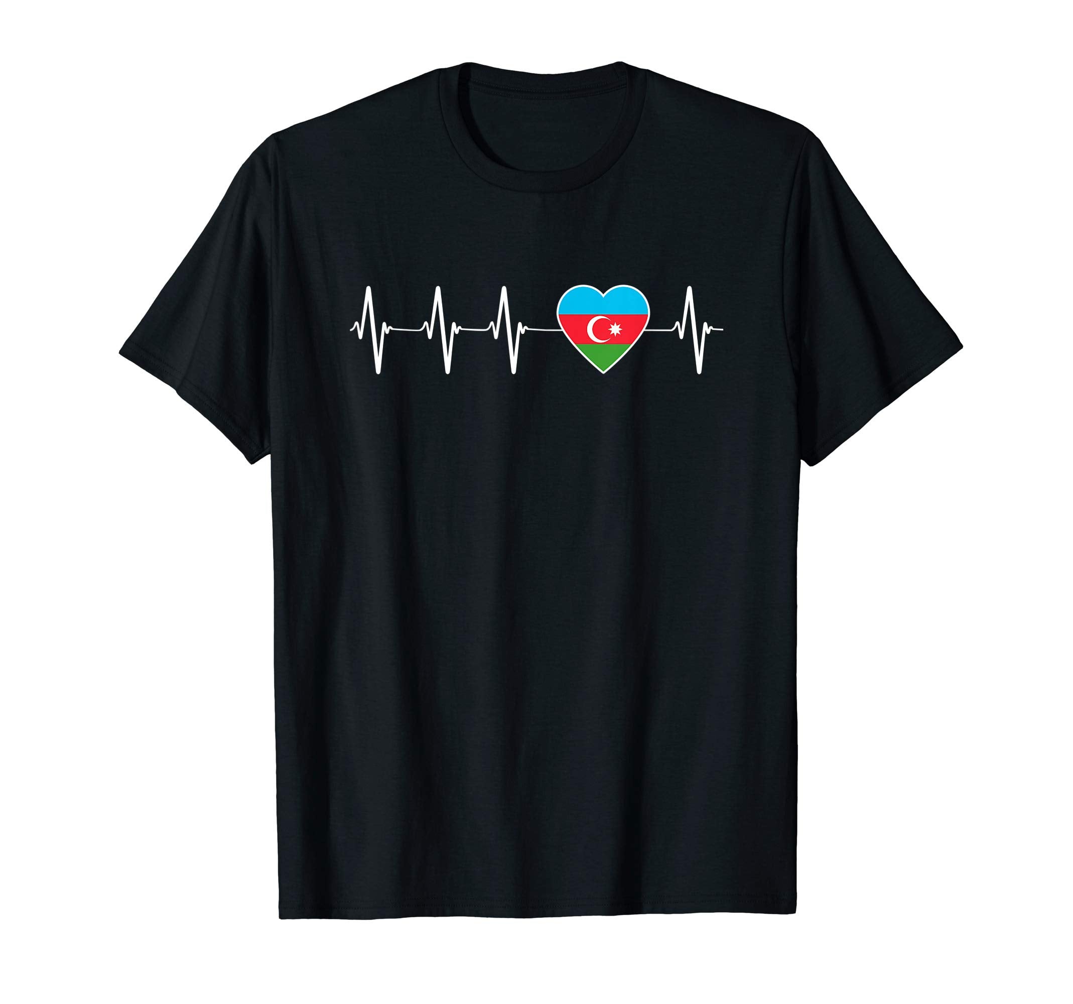 Azerbaijani Heartbeat I Love Azerbaijan T-Shirt - Unique Graphic Men Women