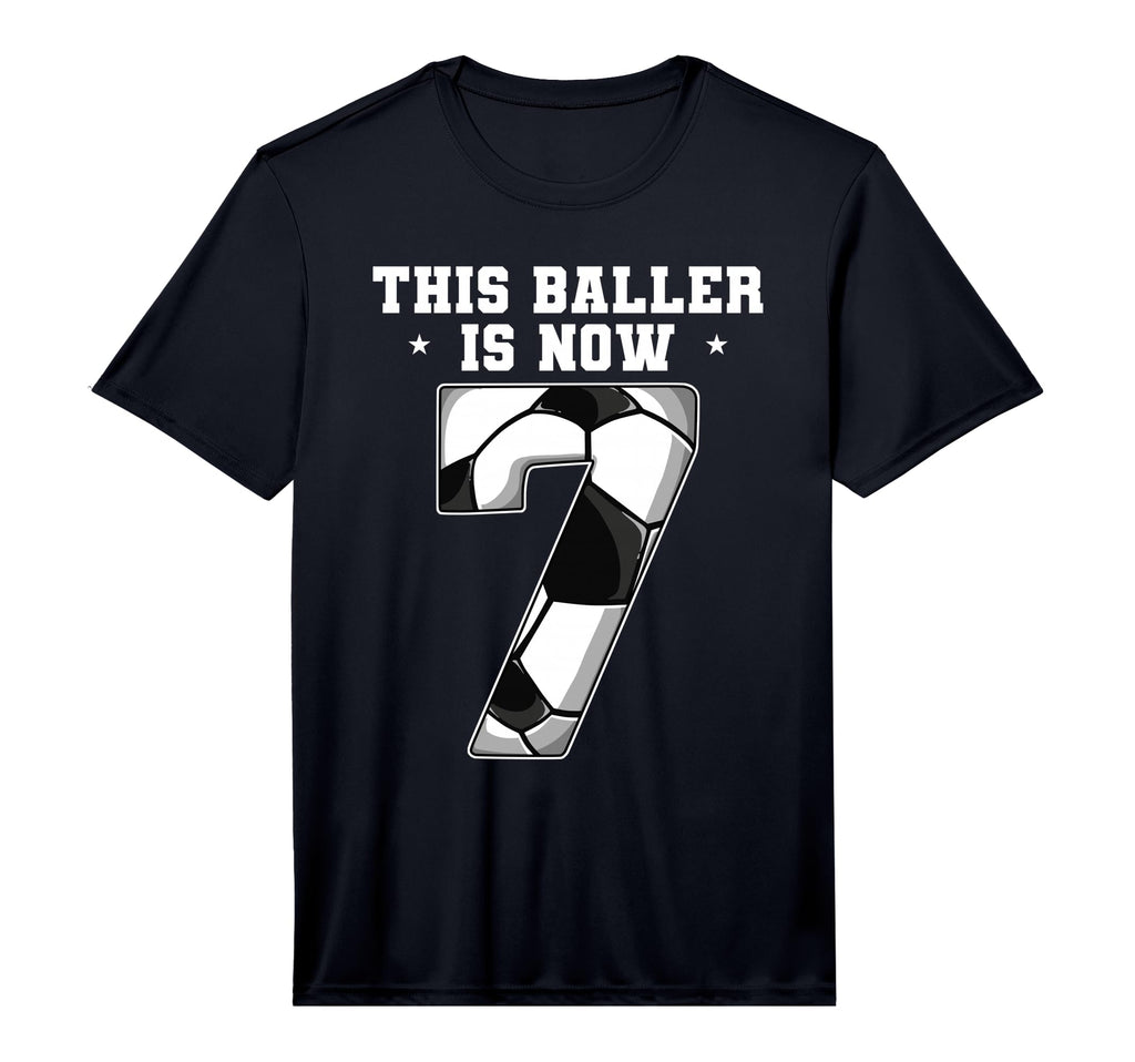 7Th Birthday Soccer Performance T-Shirt - Novelty Apparel for Adults