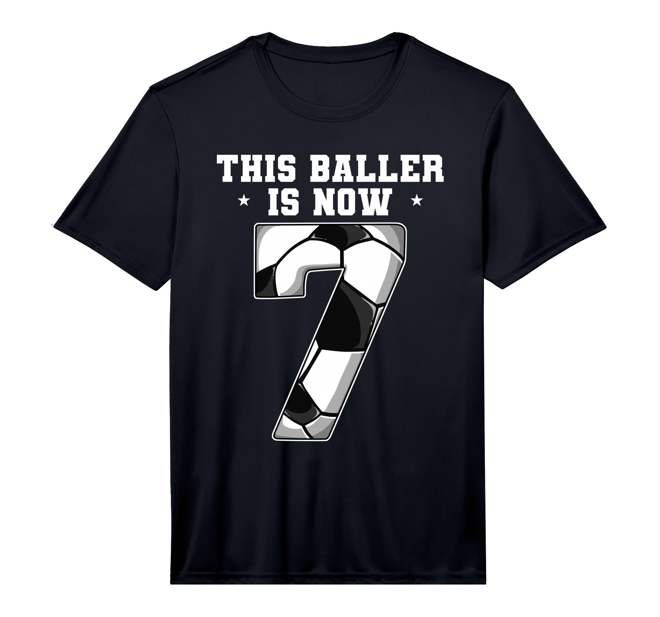 7Th Birthday Soccer Performance T-Shirt - Novelty Apparel for Adults