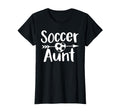 Soccer Aunt Heart Sport Lover Auntie T-Shirt - Minimalist Print for Adults