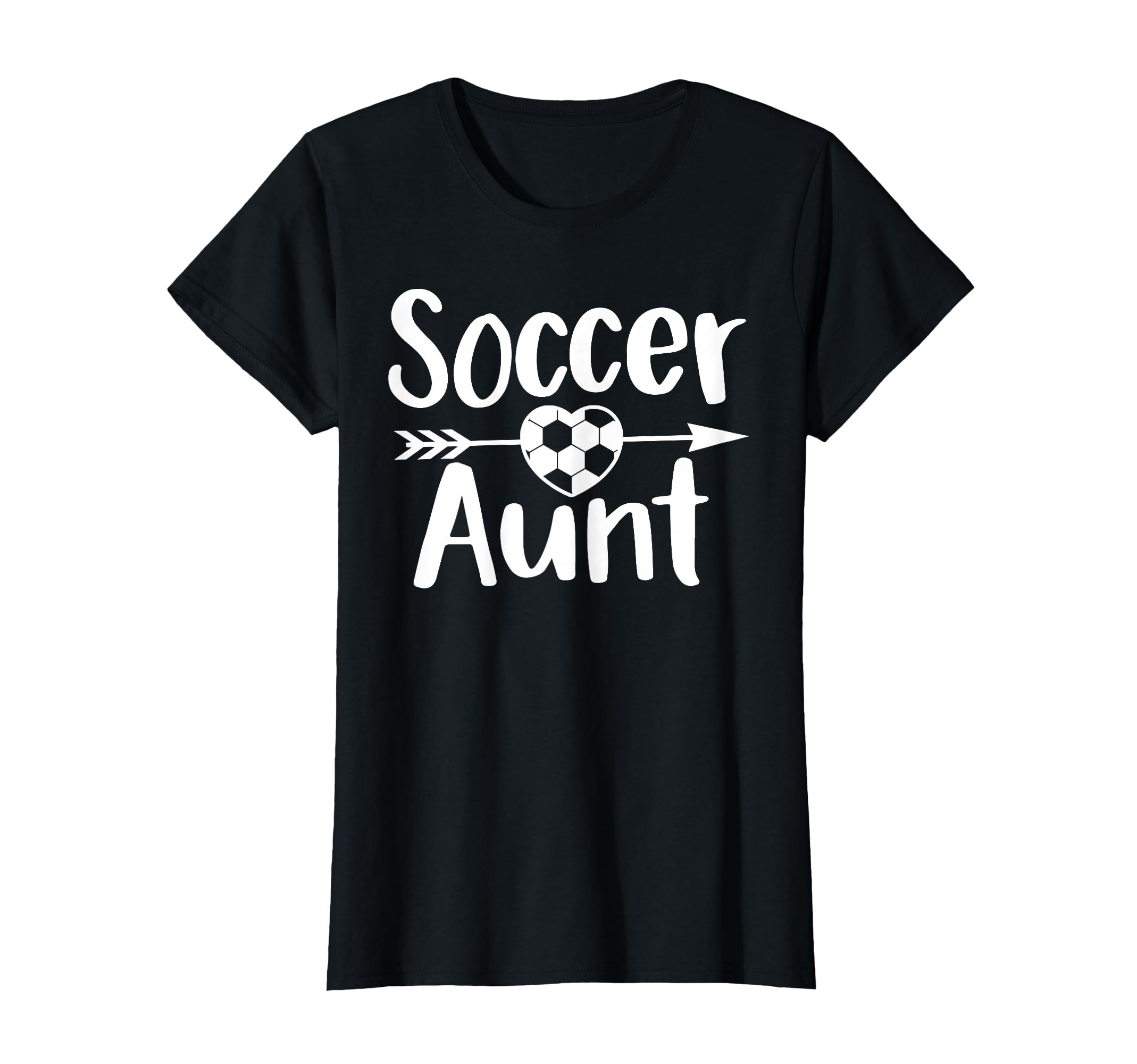 Soccer Aunt Heart Sport Lover Auntie T-Shirt - Minimalist Print for Adults