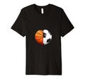 Split Heart Basketball Soccer T-Shirt - Minimalist Print for Adults