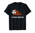I Love Soccer Groovy Sports And T-Shirt - Custom Art Print for Adults