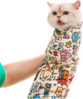 MANON ROSA Cat Grooming Wrap – Self-Adherent Anti-Scratch Swaddle Restraint Bag for Nail Cutting, Medication, Multifunctional Care - Calm Cozy Burrito Papoose Pet Magic Blanket (S Within 3.3lbs)