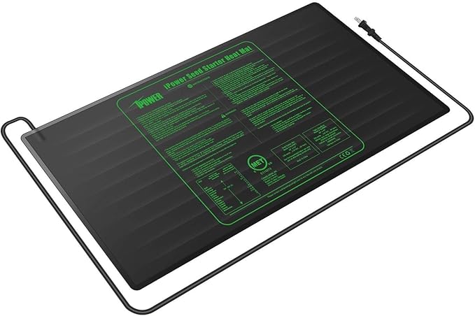 iPower 48" x 20" Waterproof Durable Seedling Heat Mat Warm Hydroponic Plant for Indoor Gardening Germination Starting, 2 Pack