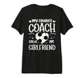 Proud Soccer Coachs Girlfriend Soccer T-Shirt - Aesthetic Graphic Unisex