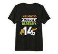 Naughty Wild Already 14 Birthday Soccer T-Shirt - Aesthetic Graphic Unisex