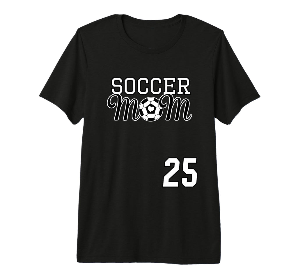 Number 25 Soccer Mom Mothers Day 25 Player T-Shirt - Unique Graphic Unisex